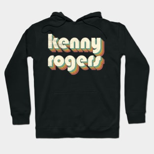 Retro Vintage Rainbow Kenny Letters Distressed Style Hoodie